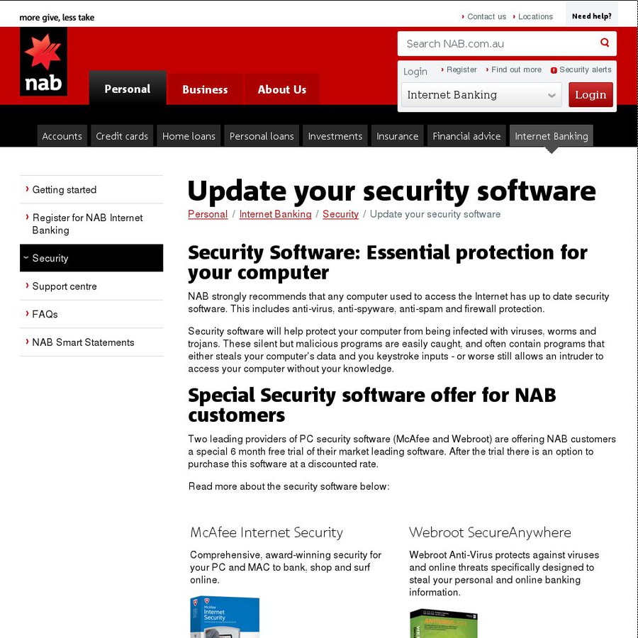 McAfee Internet Security 6 เดือนทดลองใช้ฟรี